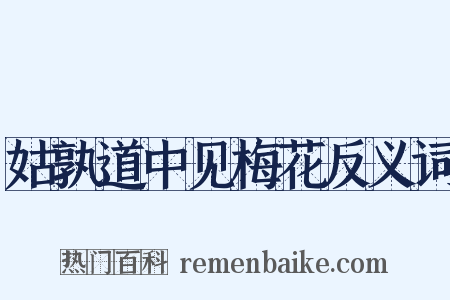 姑孰道中见梅花反义词是什么意思的图片